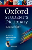 Cover  Oxford student's dictionary for learners using English to study other subjects