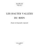 Copertina  Les Hautes vallées du Rhin : étude de géographie régionale 