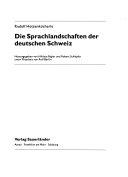 Couverture Die Sprachlandschaften der deutschen Schweiz 