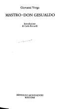 Couverture Mastro don Gesualdo