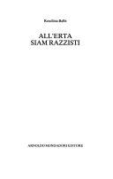 Cover  All'erta siam razzisti
