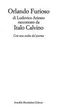 Cover  Orlando Furioso di Ludovico Ariosto