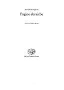 Couverture Pagine Ebraiche