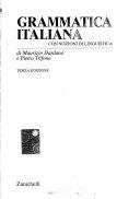 Cover  Grammatica italiana : con nozioni di linguistica