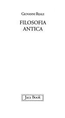 Couverture Filosofia antica