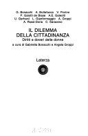Cover  Il dilemma della cittadinanza : diritti e doveri delle donne