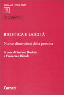 Cover  Bioetica e laicità : nuove dimensioni della persona