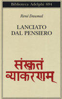 Couverture Lanciato dal pensiero : saggi e traduzioni dal sanscrito