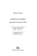 Couverture Diario di guerra : settembre-novembre 1943