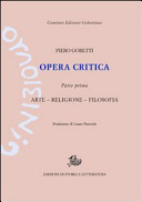 Couverture Parte 1: Arte, religione, filosofia