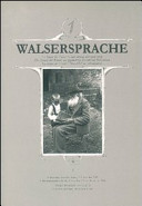 Couverture 1: La lingua dei Walser: lo stato attuale delle conoscenze : 1. Incontro di studio, Aosta, 2-3 dicembre 2005, Progetto interreg 3. B spazio alpino, “Walser Alps”