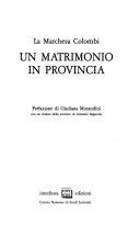 Couverture Un matrimonio in provincia