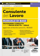 Cover  Esame per consulente del lavoro : manuale di base : programma completo per la prova scritta e orale