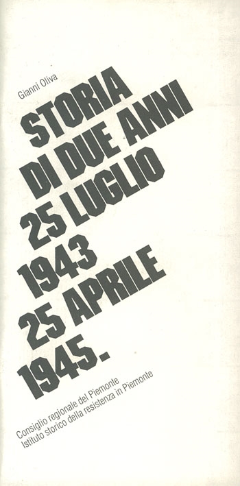 Couverture Storia di due anni, 25 luglio 1943-25 aprile 1945