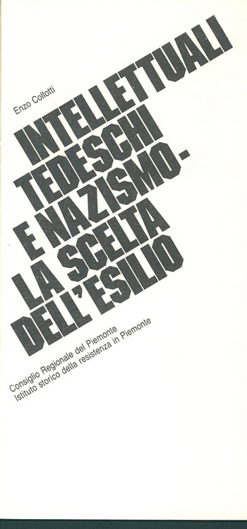 Couverture Intellettuali tedeschi e nazismo : la scelta dell'esilio