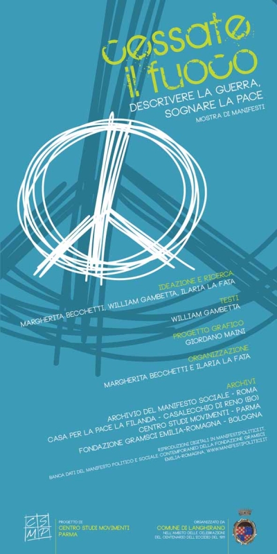 Cover  Cessate il fuoco : descrivere la guerra, sognare la pace : mostra di manifesti politici
