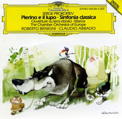 Copertina  Pierino e il lupo op. 57 ; Sinfonia classica op. 25 ; Marcia in si bemolle op.99 ; Ouverture su temi ebraici op. 34b [CDM]